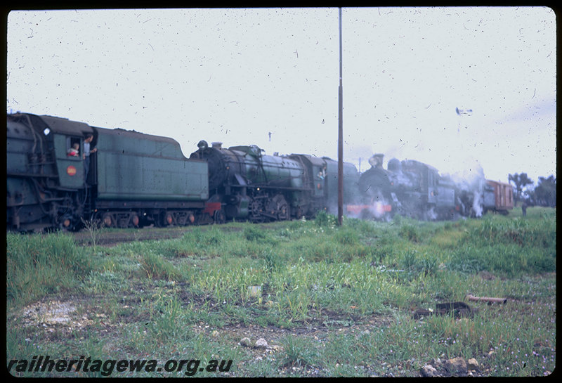 T06323
V Class 1203 and V Class 1215 heading to Collie loco depot, FS Class 460 and FS Class 452 preparing to take over ARHS 