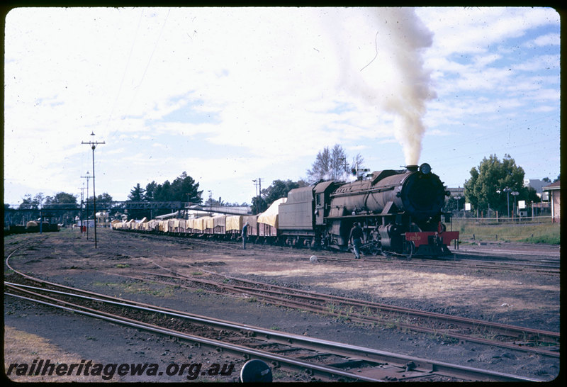 T06580
V Class 1209, goods train, preparing to depart for Brunswick Junction, Collie, station yard, footbridge, BN line
