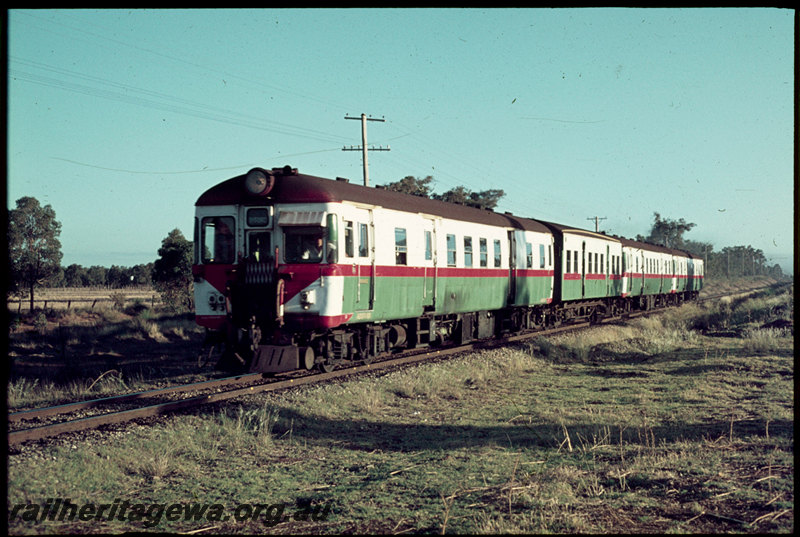 T07115
ADG/AYE/ADG/ADG Class railcar set, Down suburban passenger service, between Armadale and Byford, SWR line
