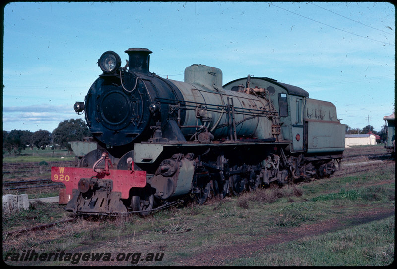 T07167
W Class 920, owned by Hotham Valley Railway, stored awaiting restoration, Pinjarra, SWR line
