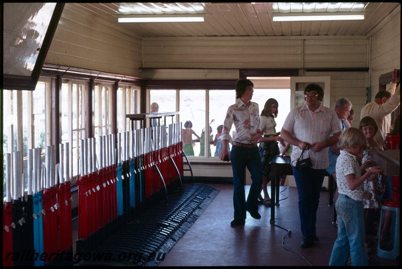 T07284
Signal cabin interior, lever frame, Merredin, EGR line
